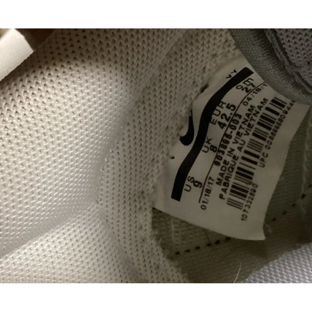 Nike Internationalist Mens Sz 9 White Grey Retro Runner Shoes Sneakers